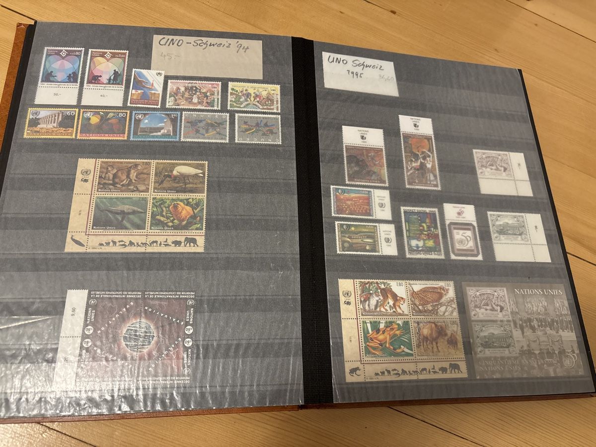 Alle Briefmarken: UNO Blöcke Briefmarken Schweiz Sammlung 1992 - 1995 – Neu (gemäss Beschreibung) aus Freienstein von Golfbueb 5