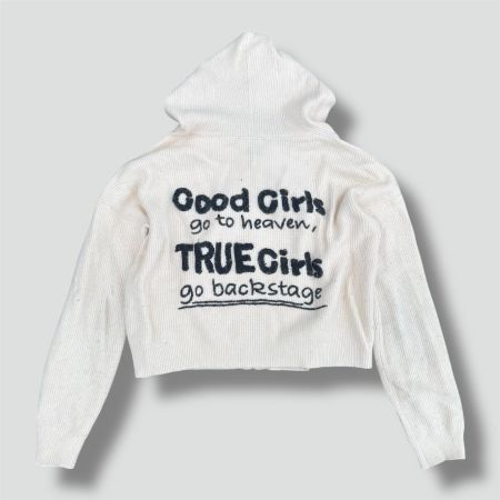 True Religion “True Girls go backstage” cropped hoodie y2k