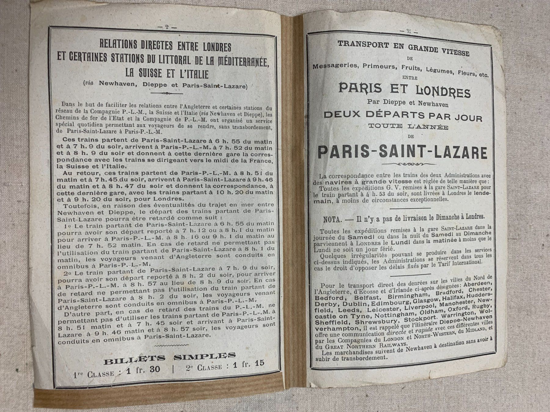 Documents: Francia - "Paris a Londres" - 1911. – D'occasion à Sorengo par 74in 1