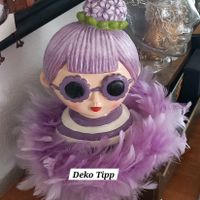 Summer time: Tolle lila Deko Kopfbüste/ Shabby