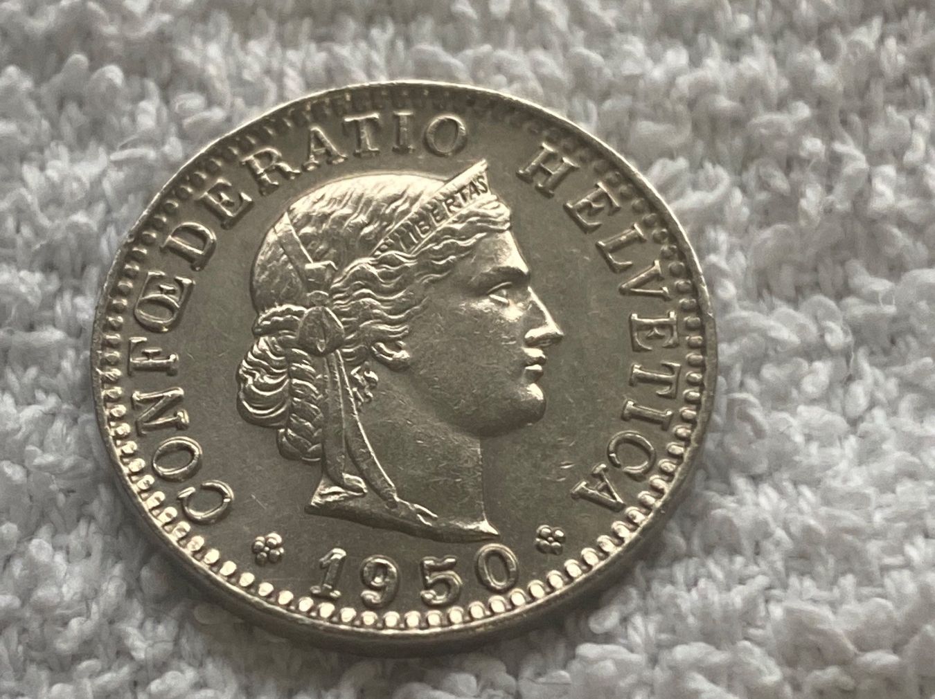 Tutti le monete: 20 centimes/rappen 1950 – Usato da Nyon venduto da Ilmi09