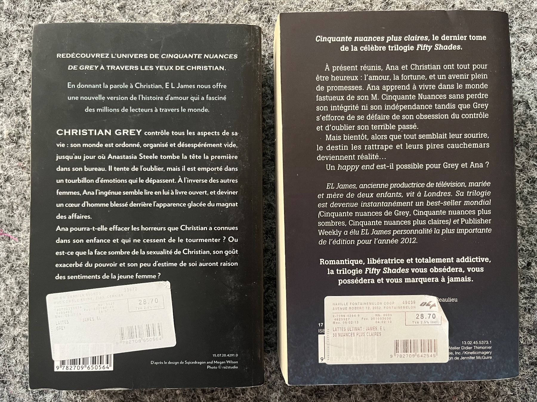 Libri: 50 nuances de Grey (2 vol.) – Usato da Dombresson venduto da joe_7p65 1