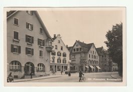 1930, Frauenfeld, Rathausplatz: Historische Photokarte
