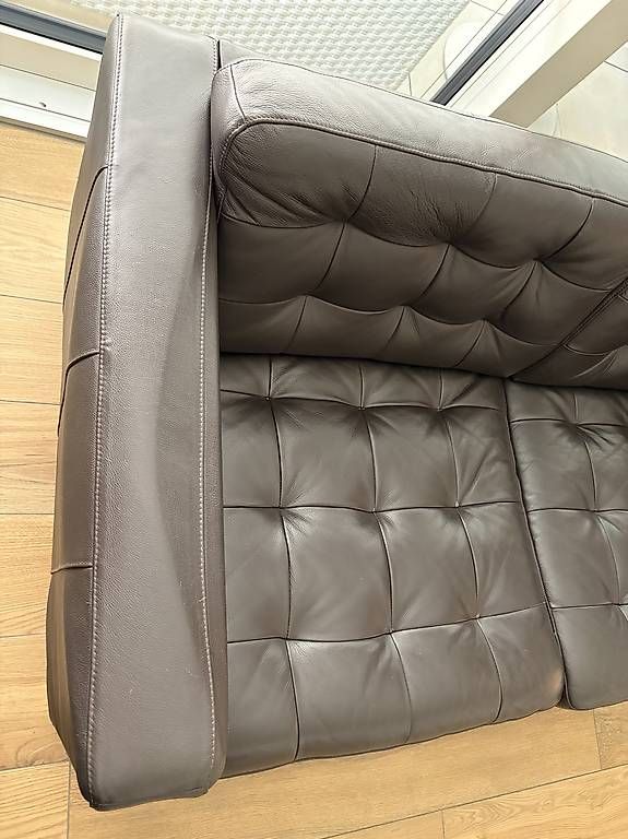 Sofas: Sofa Ikea Karlstad Echtleder dunkelbraun  – Gebraucht aus Aarau von Augusta14 2