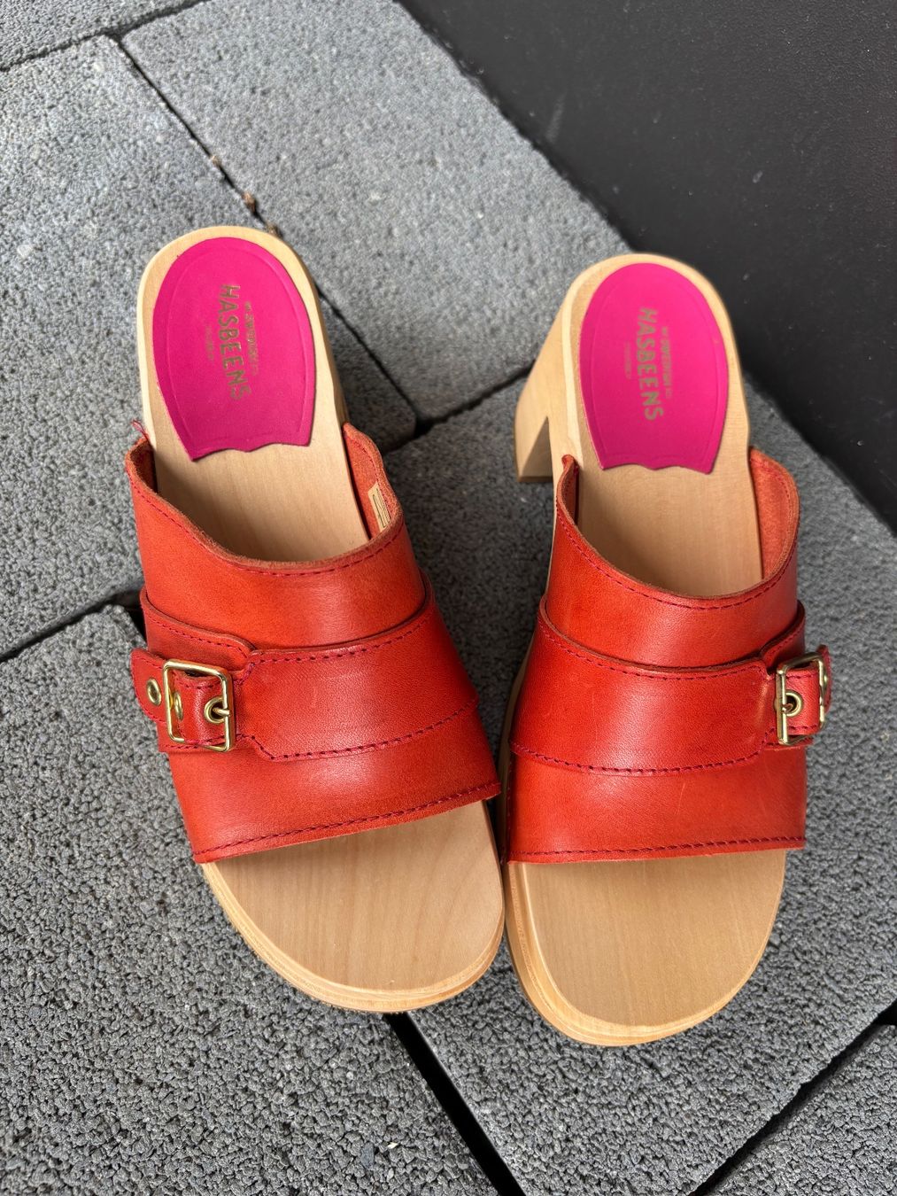 Scarpe da donna: Swedish Hasbeens 37 orange leather sandals – Usato da Steinhausen venduto da ChromeVintage 7