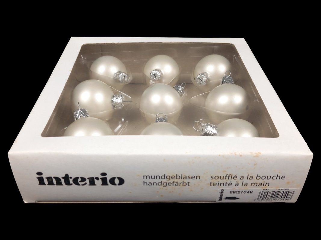 Interio Toutes les décorations: INTERIO Weihnachtskugel Set Weiss – Neuf avec emballage d'origine à Hünenberg par Restwert_Zug 1
