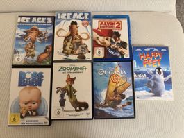 DVD Sammlung für Kinder: Ice Age, Zoomania, Happy Feet u.a.
