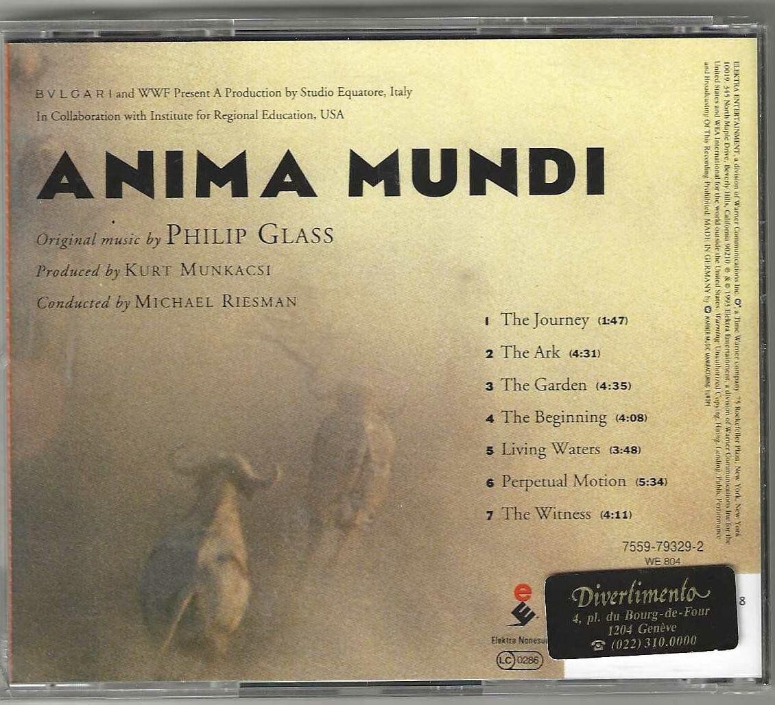 CD: Philip Glass - Anima Mundi – Usato da Genève venduto da CDLPBookS 1
