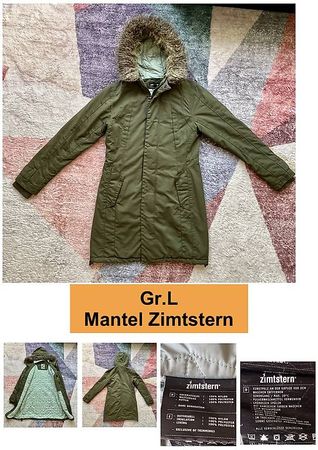 Gr.L, ZimtsternMantel kakigrün, one star collection