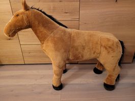 Reitpferd Rutschpferd von Happy People - Pferd braun weiss