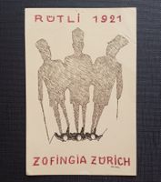 AK Studentika ZOFINGIA ZÜRICH Rütli 1921