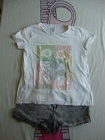 C&A Sommer Outfit Gr. 158/164 Shirt Shorts Pailletten