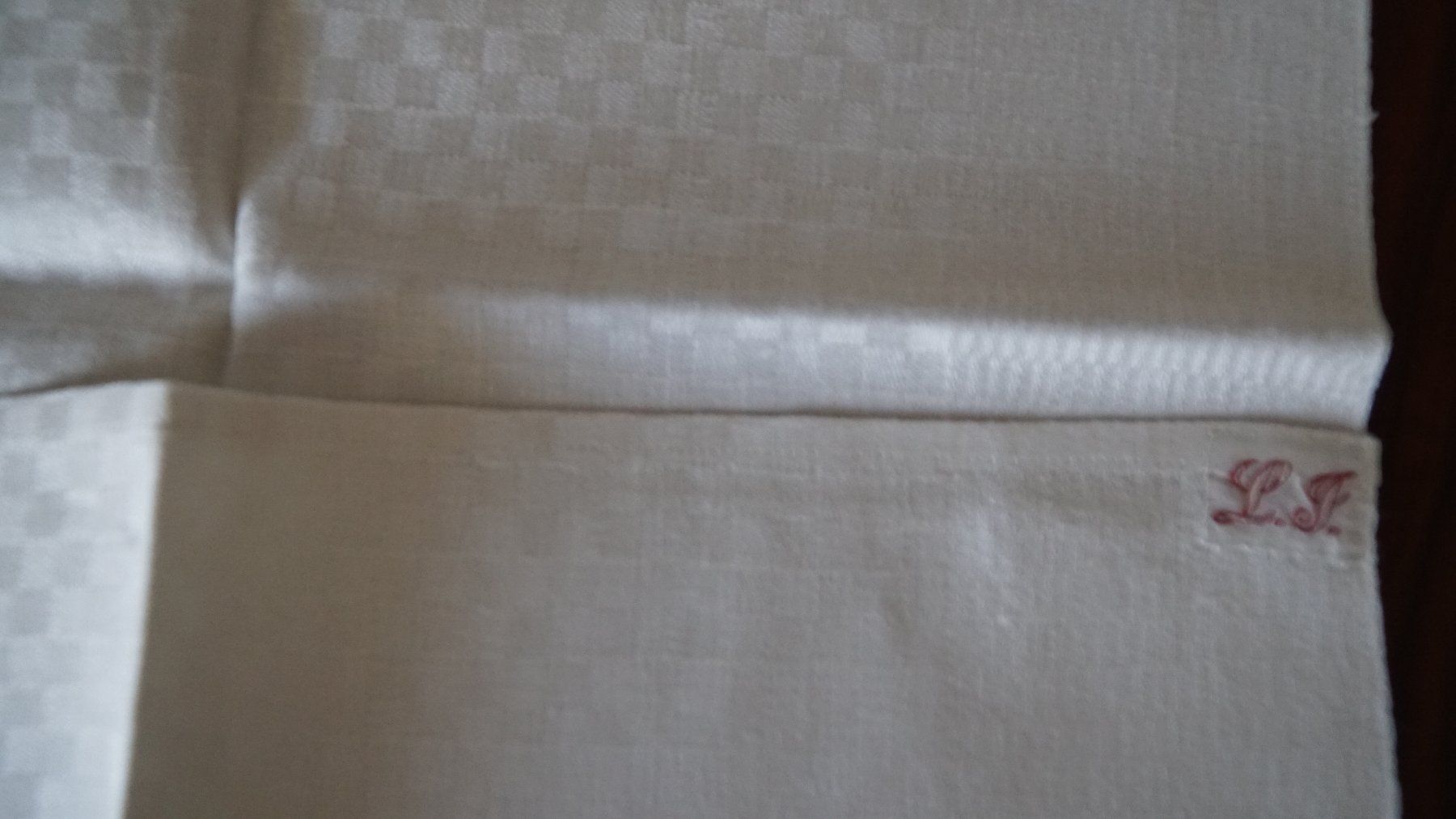 Strofinacci: Geschirrtücher Seidendamast Monogram – Nuovo (secondo la descrizione) da Bern venduto da Antikbatik 5