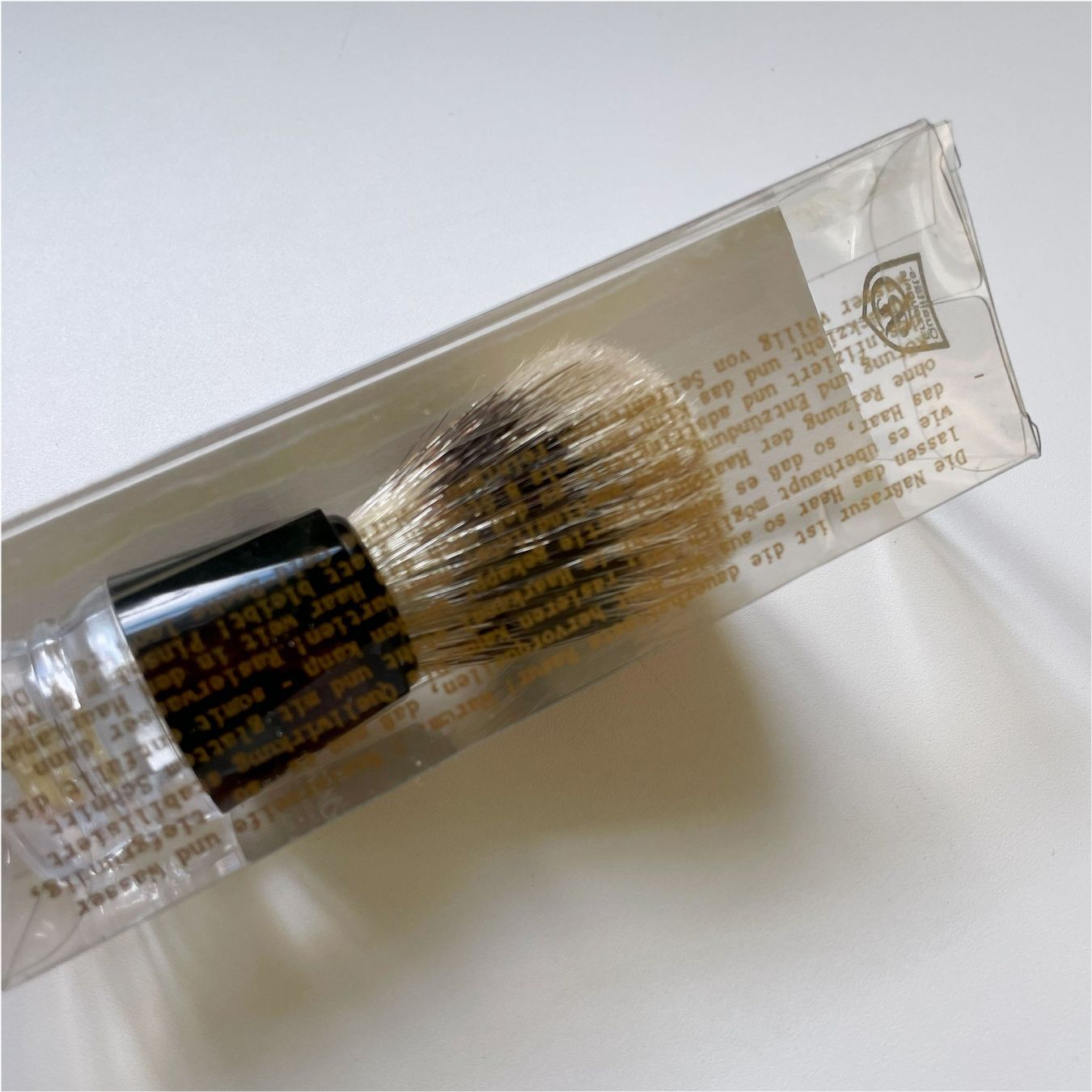 Gesichtspflege: Rasierpinsel OMEGA NEU schwarz-transparent Reine Borsten – Neu und originalverpackt aus Brüttisellen von Buxus 2