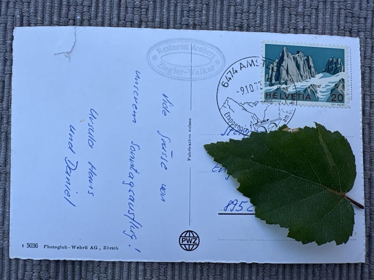 Ansichtskarten: AK von Arnisee mit Windgälle – Gebraucht aus Rümlang von Brieftaube1 2