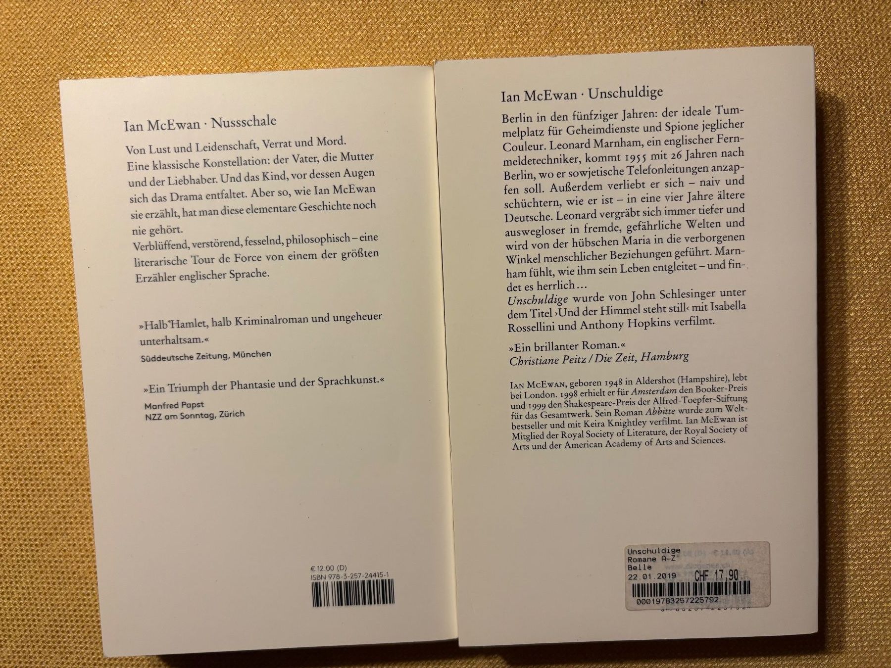 Libri: 4 Titel von Ian McEwan – Usato da Oberweningen venduto da Gerini 1