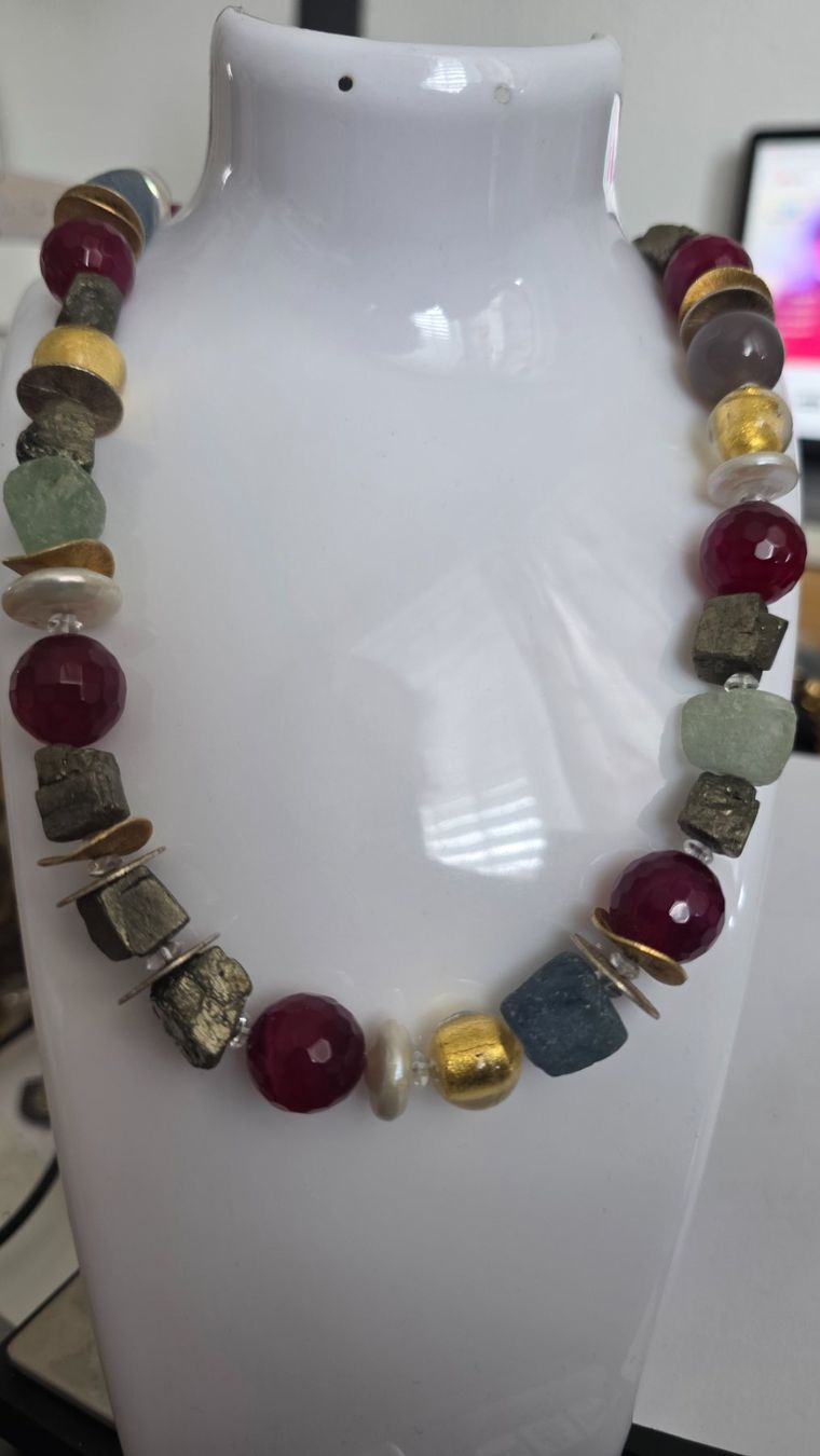 Catenine: Halskette Silber mit Steine – Usato da Wittenbach venduto da rose_rosi