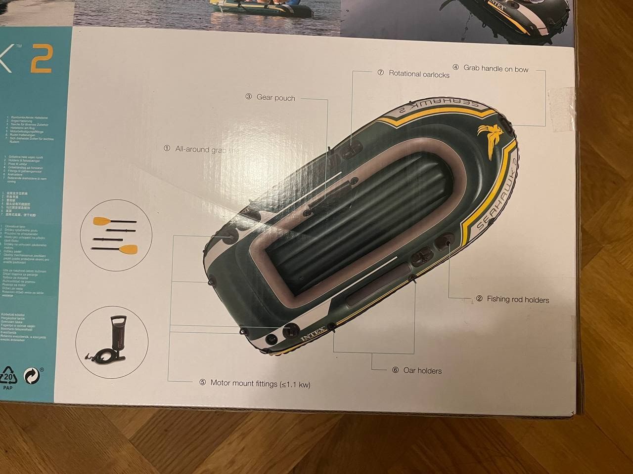 Barche: NEU Intex Seahawk 2 Schlauchboot Boat Set for 2 – Nuovo e nell'imballaggio originale da Zürich venduto da rao_h8g6 1