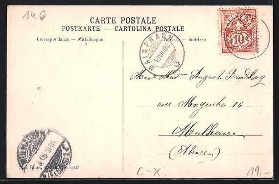Cartoline postali: AK Bad Maisprach, Partie an der Pension – Usato da Berlin venduto da bartko-reher 1