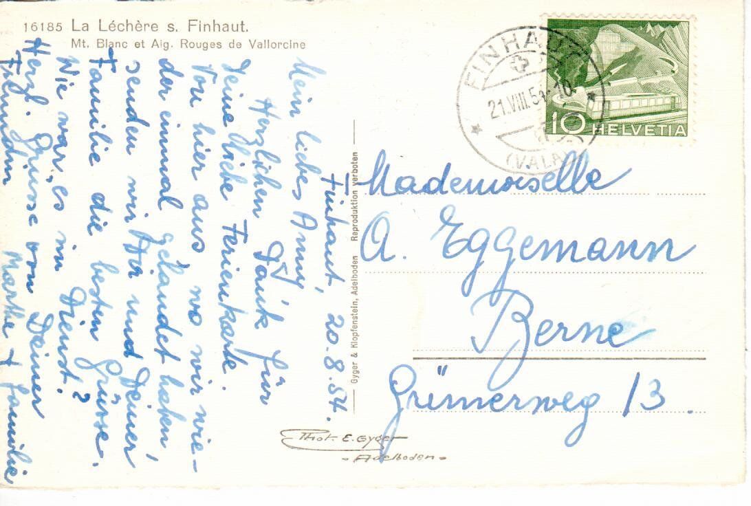 Cartoline postali: La Léchère s. Finhaut – Usato da Wolhusen venduto da Curver9 1