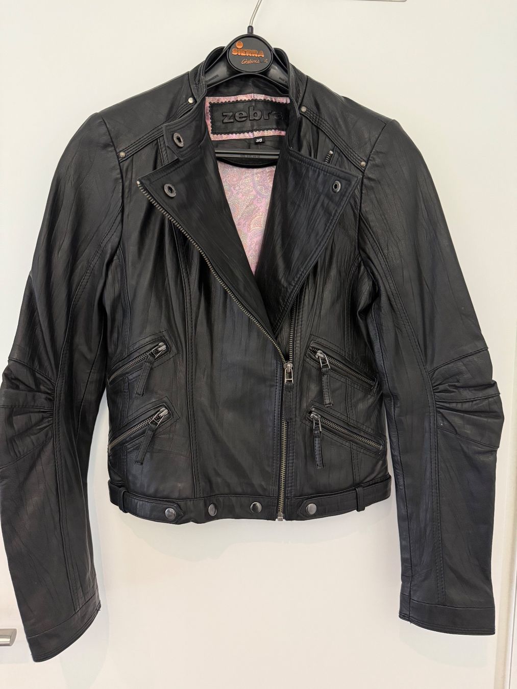Zebra Giacche: Echtlederjacke Bikerstyle schwarz Gr. 36/38 – Nuovo (secondo la descrizione) da Oetwil an der Limmat venduto da Prinzaessli123