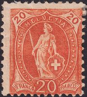 1905, Stehende Helvetia: 86A ungebraucht mit Gummi