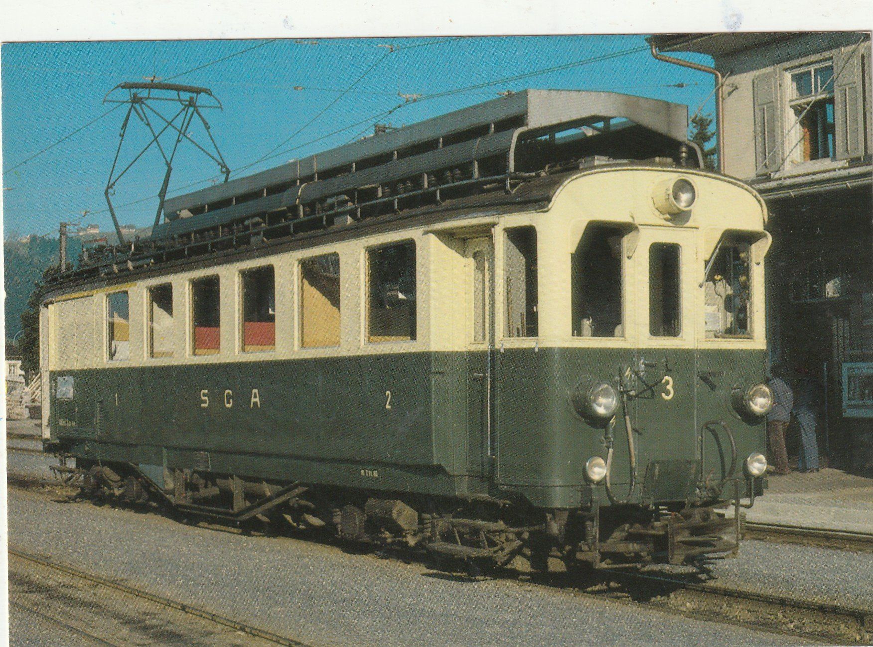 Cartoline postali: Bahnwagen St. Gallen Appenzell Bahn – Usato da Lumbrein venduto da made02