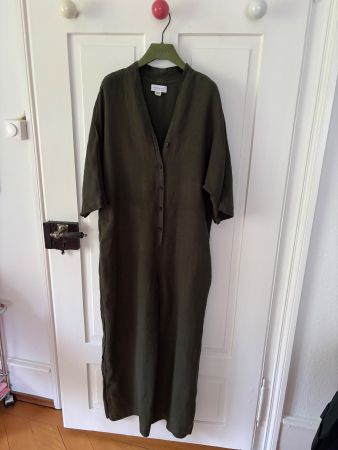 Velvet Overall, S= 36-38 , Leinen, Olivgrün, Np: 429.-