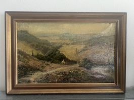 Huile sur panneau signé