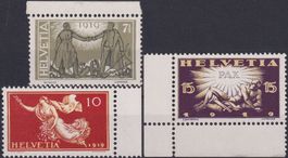 1919, Nr.143-145 (Friedensmarken) Satz postfrisch ** K: 30.-