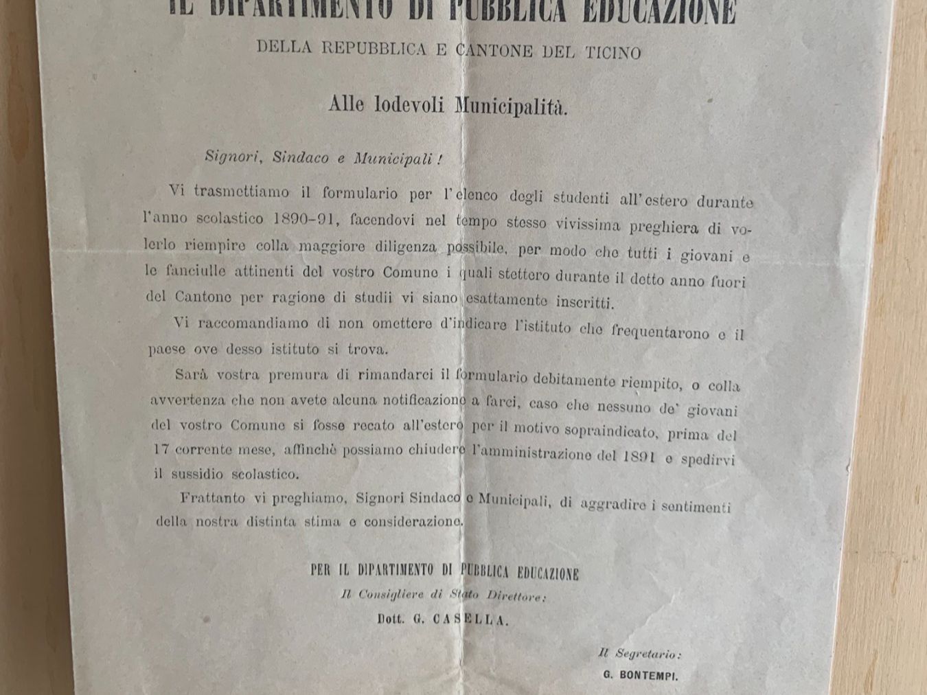 Documenti: Ticino - Bellinzona - 1892 – Usato da Sorengo venduto da 74in 2