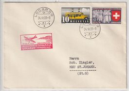 Flugpost Brief-Locarno-Magadino-1939