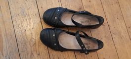Rieker Ballerinas schwarz mit Riemen gebraucht