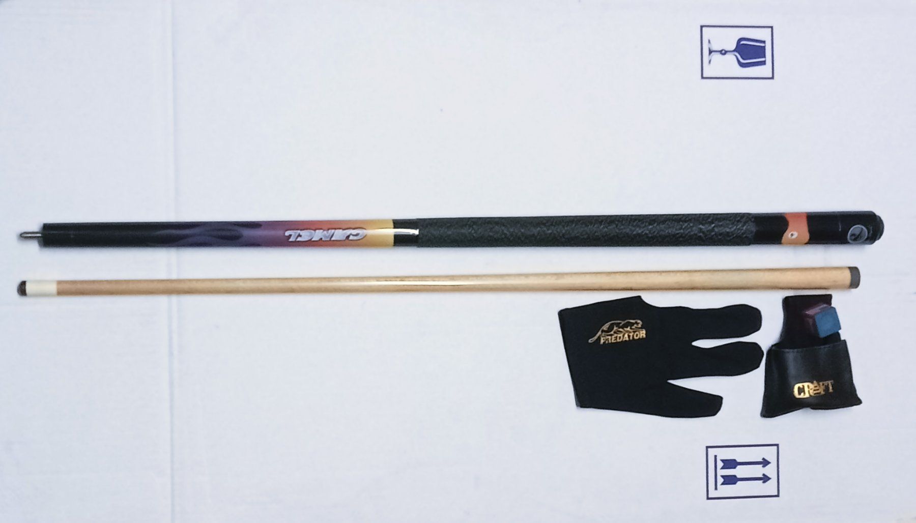 Tavoli da biliardo: BILLIARD POOL QUEUE "CAMEL" by Steve Mizerak , 19-1/2oz. – Nuovo (secondo la descrizione) da thoerigen venduto da grimselcat