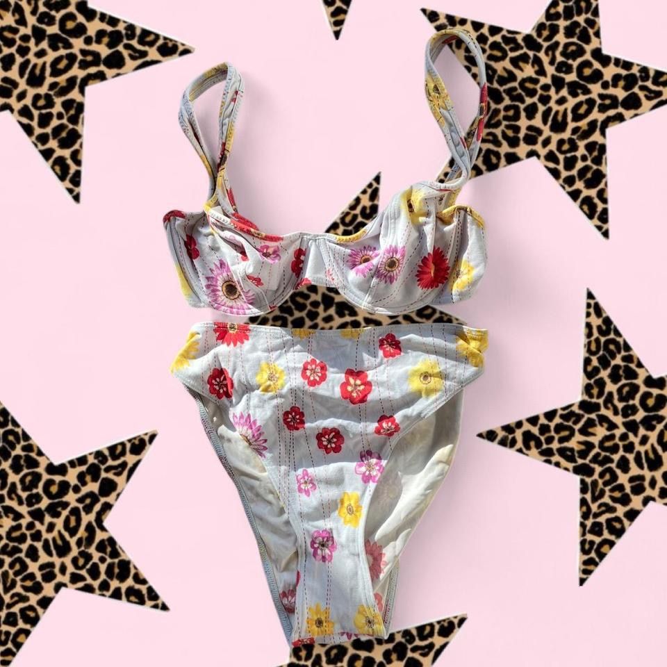 Maillots de bain & Bikinis: Floral 70s cut bikini set size S – D'occasion à Spiegel b. Bern par pre1ovedthreads 1