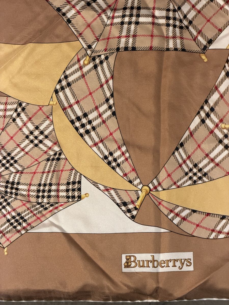 Burberry Foulard & Sciarpe: Vintage Burberrys Silk Scarf Umbrella Pattern, Classic – Usato da Lausanne venduto da artnouveau04 2