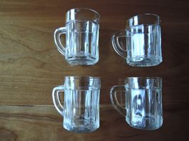 4x Bierkrüglein, für Mini Bier, Schnaps, Liqueur... Party!!!