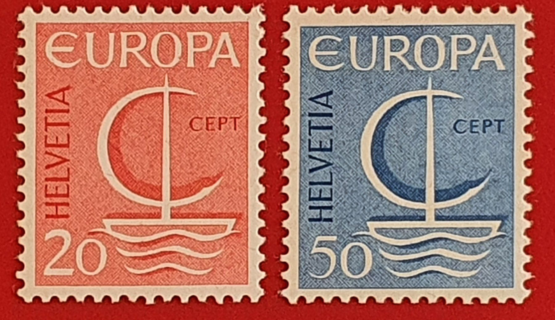 Tutti i francobolli: EUROPAMARKEN SATZ 443 444 1966** POSTFRISCH – Nuovo (secondo la descrizione) da Düdingen venduto da Quartierstrasse