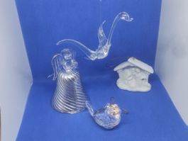 Schwan - Glas Angel Bell - Glas Vogel und Keramik Deko