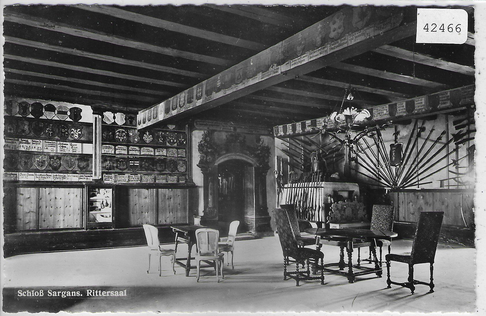 Cartoline postali: Schloss Sargans - Rittersaal – Usato da Ettingen venduto da Kartenplanet