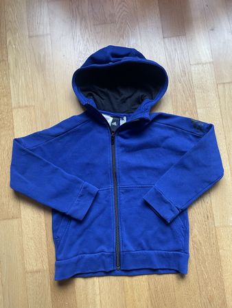 Adidas Hoodie, Gr. 128 (7-8 J.), Blau
