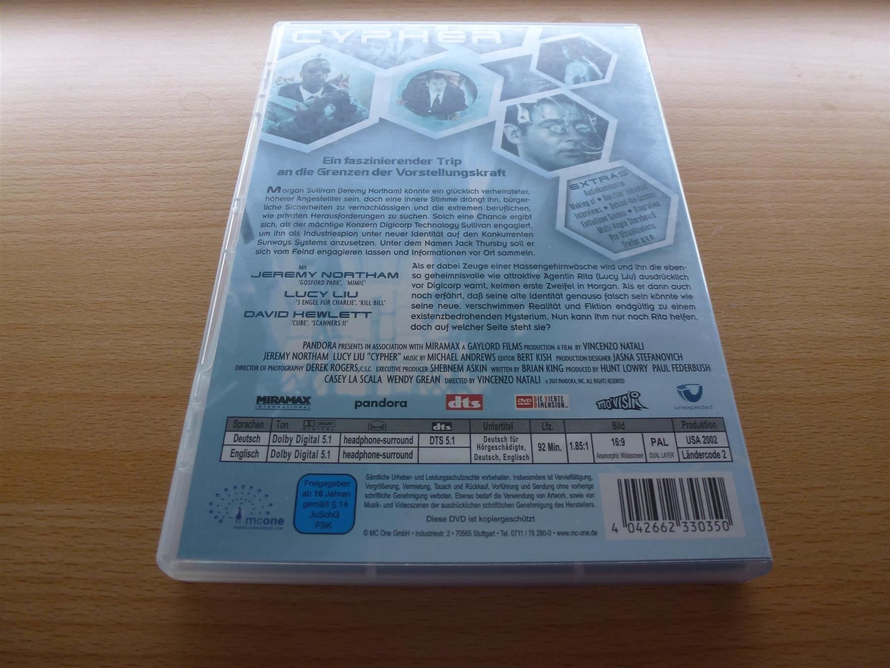 Tous les DVDs: Cypher – D'occasion à Hombrechtikon par Maloev17 1