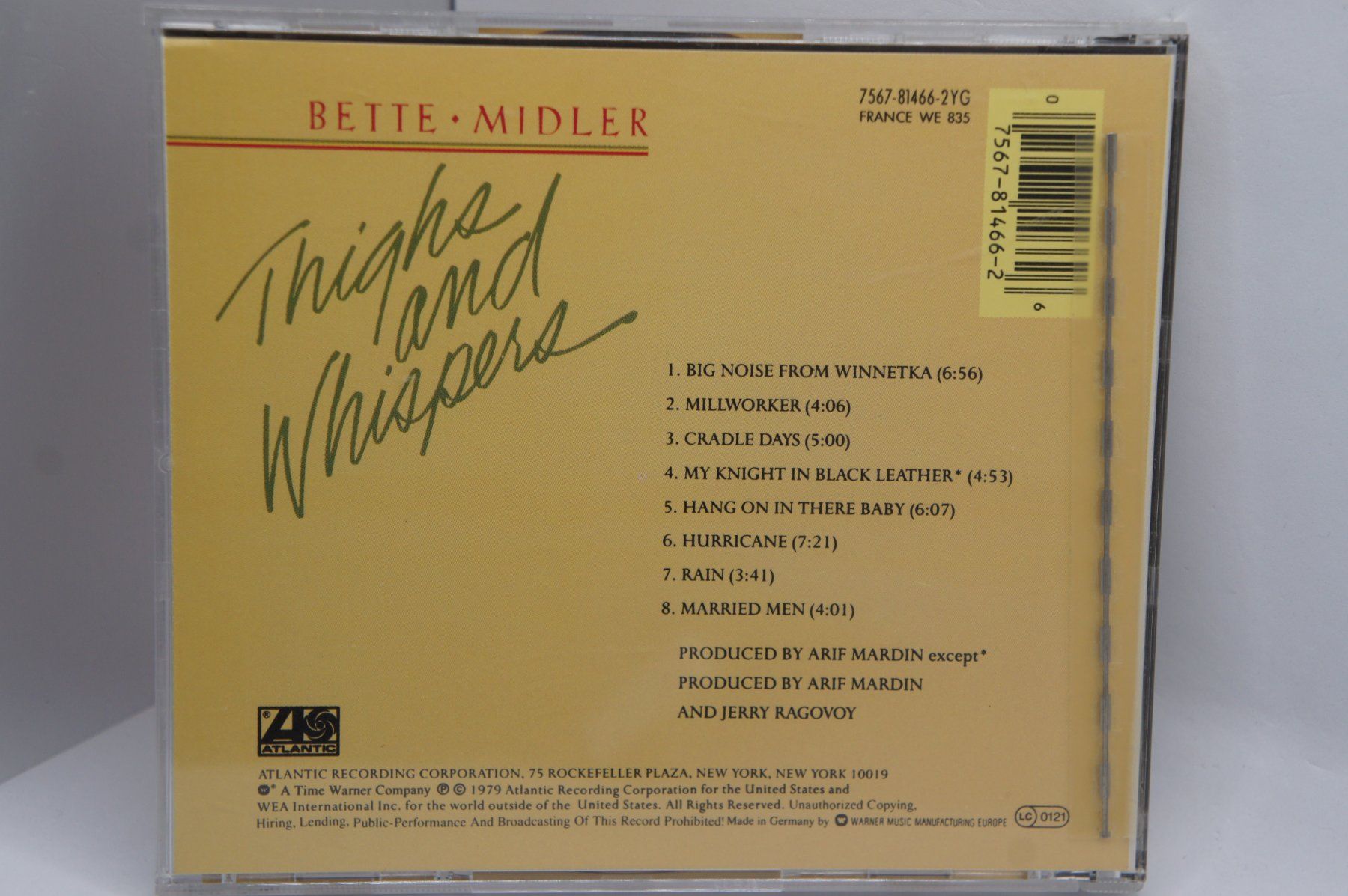 CDs: CD Bette Midler - Thighs And Whispers – Gebraucht aus Ernetschwil von luisvonerni 1