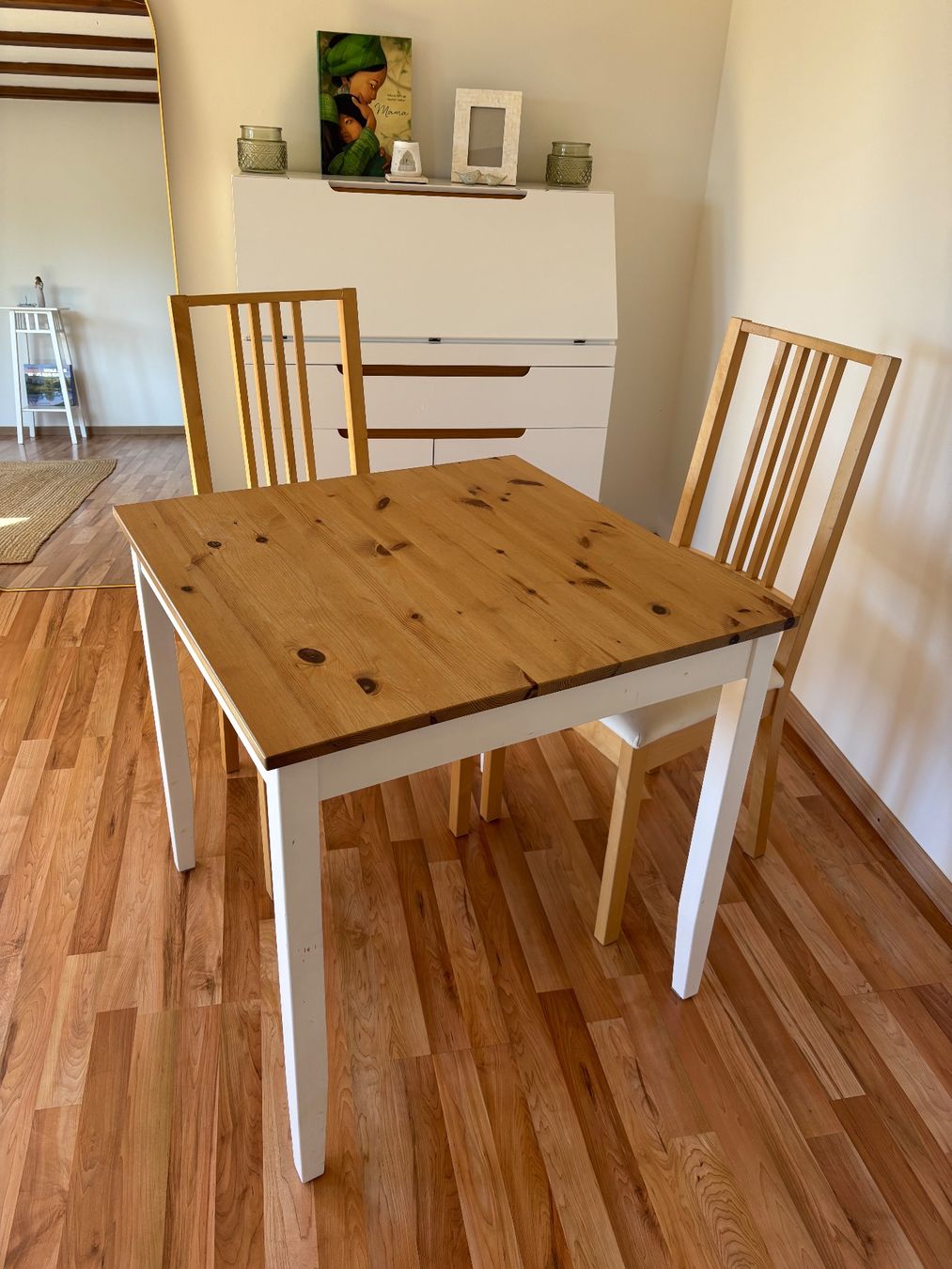 Ikea Tavoli: Quadratischer Esstisch Holz/weiss – Usato da Steinach venduto da jas_r5q9