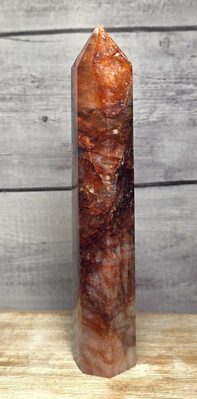 Minerali & Pietre curative: Feuerquarz Obelisk 573g – Nuovo e nell'imballaggio originale da Matzingen venduto da Shay_Crystalz 2