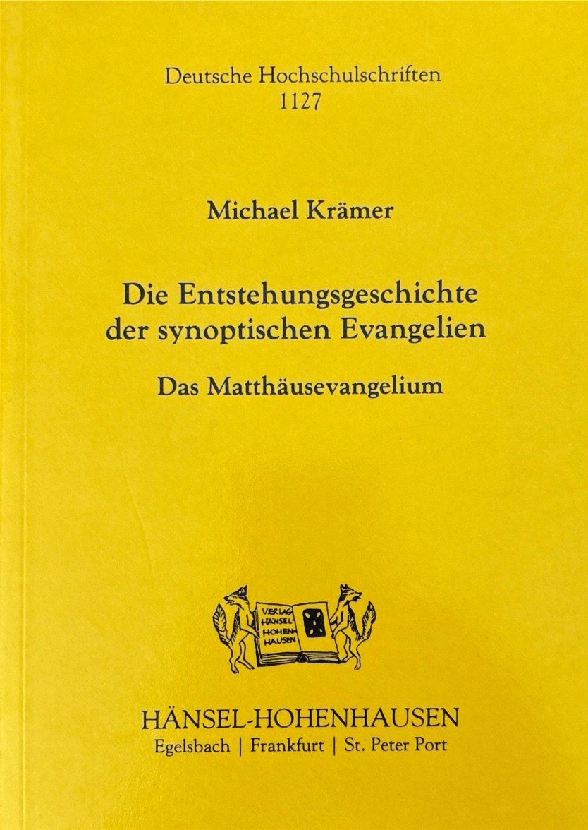Libri: Die Entstehungsgeschichte der synoptischen Evangelien – Nuovo (secondo la descrizione) da Sarnen venduto da Livres