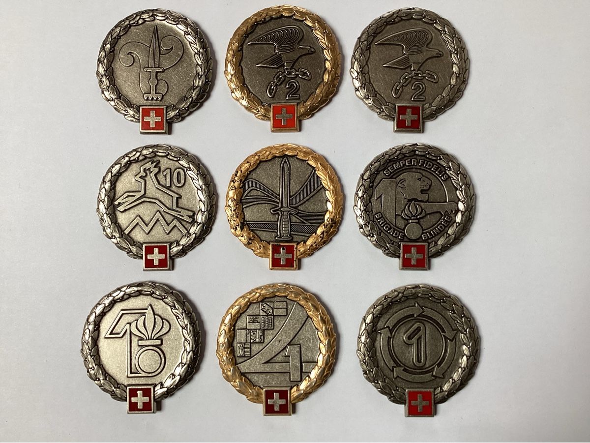 Schweizer Armee Placchette & Badge: Beret Emblem – Usato da niederurnen venduto da Hagugelmann