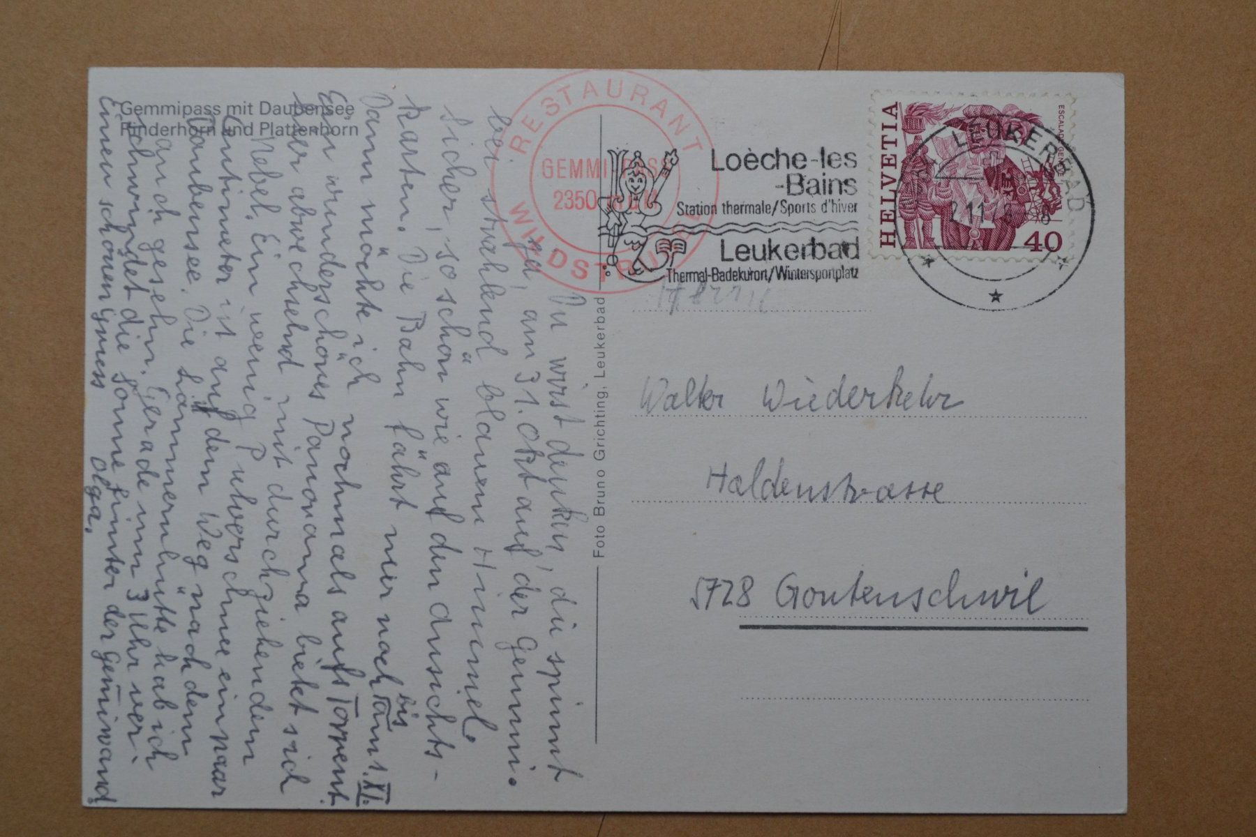 Cartoline postali: AK Gemmipass mit Daubensee VS – Usato da Beinwil am See venduto da kajak55 1