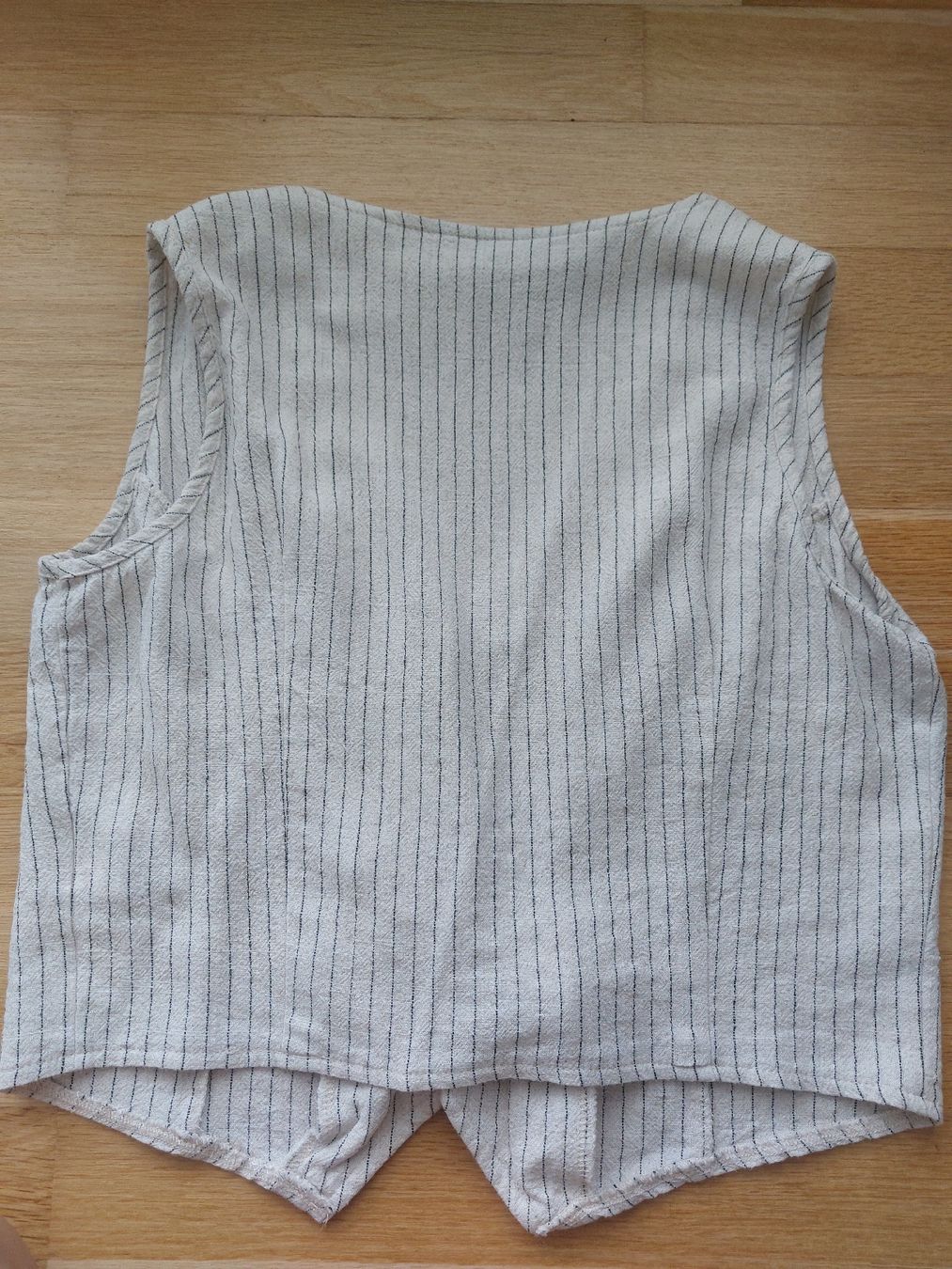 Top: Leinen Weste, gestreift, neutral, Gr. S – Usato da Baden venduto da BanaBoutique 1