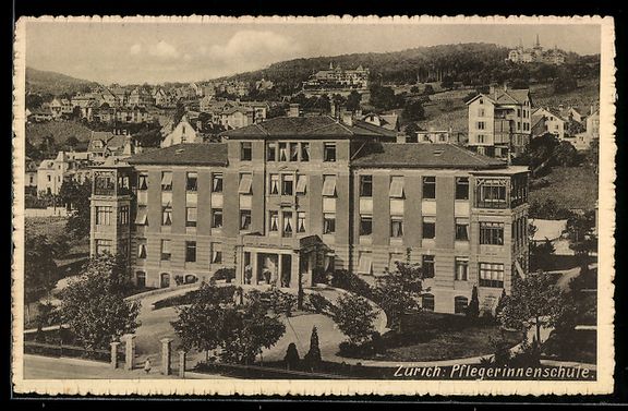 Cartoline postali: AK Zurich, Blick zur Pflegerinnenschule – Usato da Berlin venduto da bartko-reher
